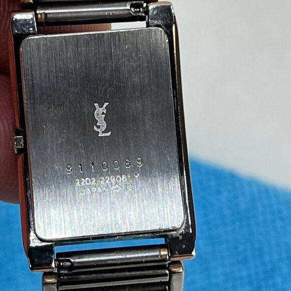YVES SAINT LAURENT YSL STAINLESS STEEL WATCH New Battery Works! - Picture 8 of 13